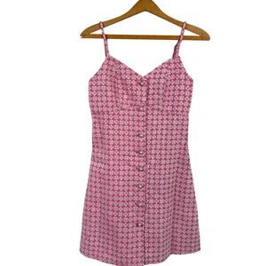 Urban Revivo Babydoll Dress XS (US 2) Denim Geometric Western Rodeo Cowgirl